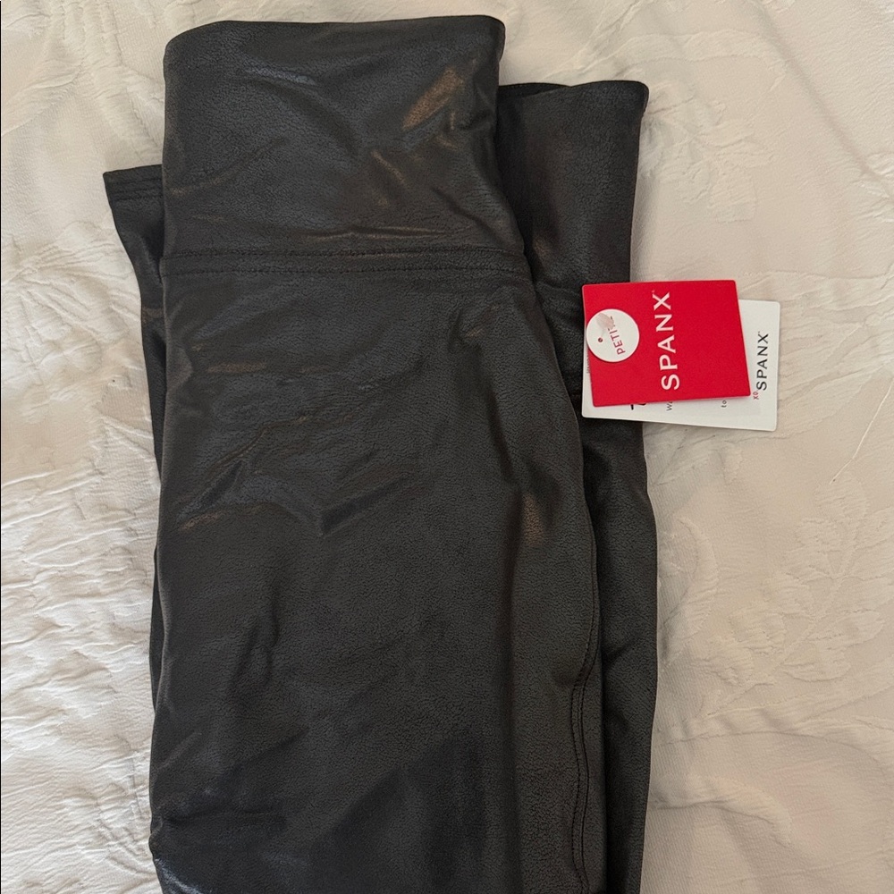 SPANX Faux Leather Black Leggings